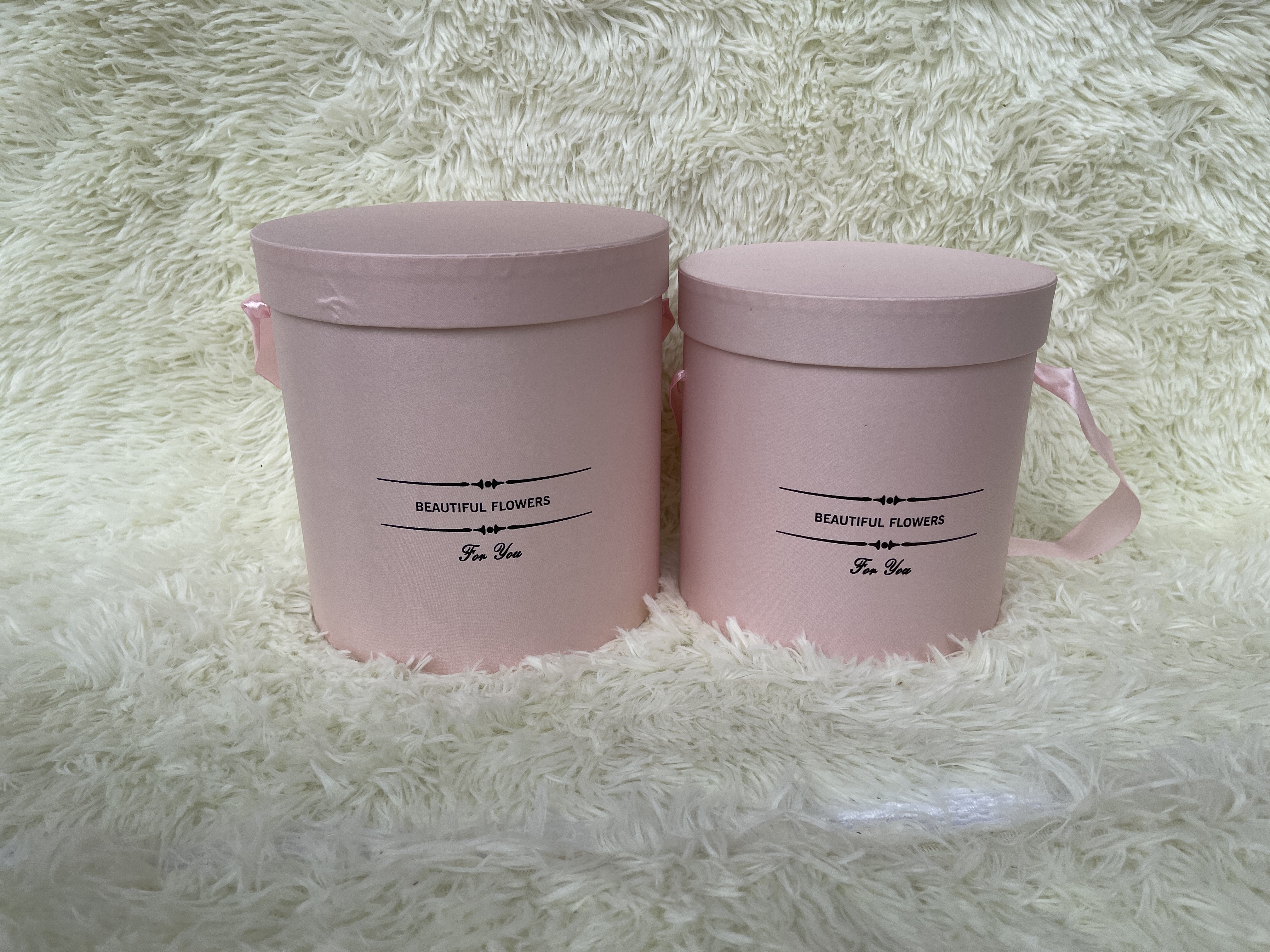 Floral Box Round 2Pcs (Big+Small)-Pink | Gift & Plush