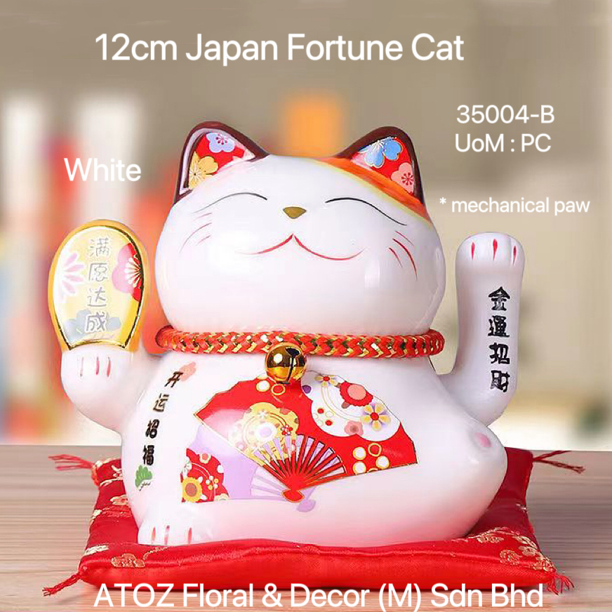 12cm Japan Fortune Cat-White  | Japan Fortune Cat