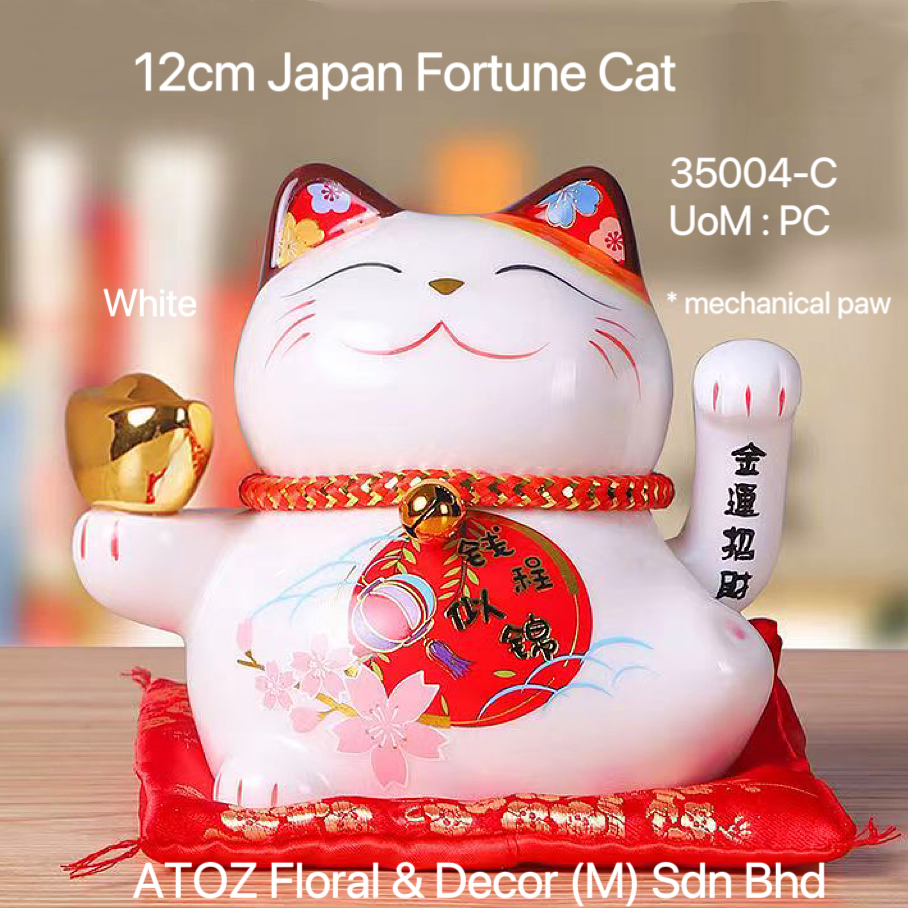 12cm Japan Fortune Cat-White  | Japan Fortune Cat