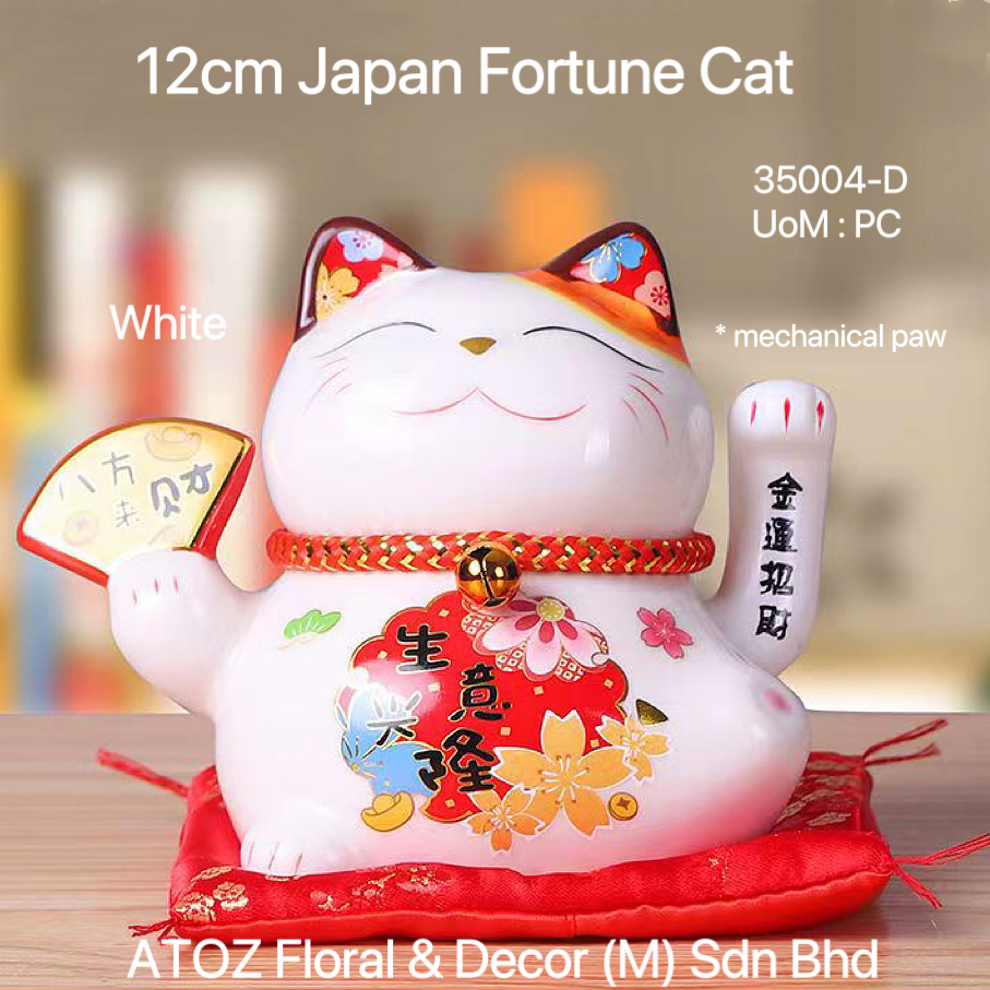 12cm Japan Fortune Cat-White  | Japan Fortune Cat