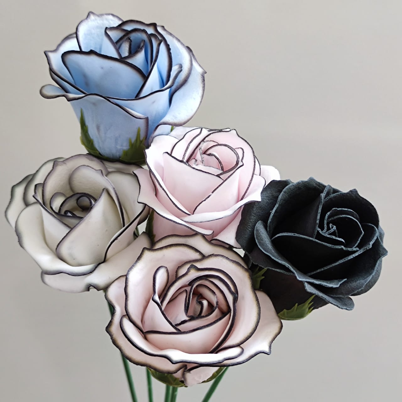 4 layers Rose Soap Flower with lines (50Pcs) | Soap Flowers