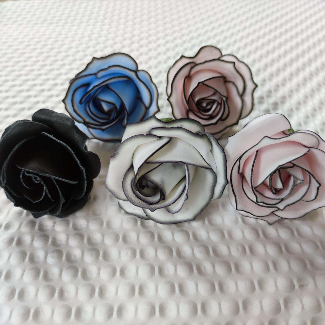 4 layers Rose Soap Flower with lines (50Pcs) | Soap Flowers