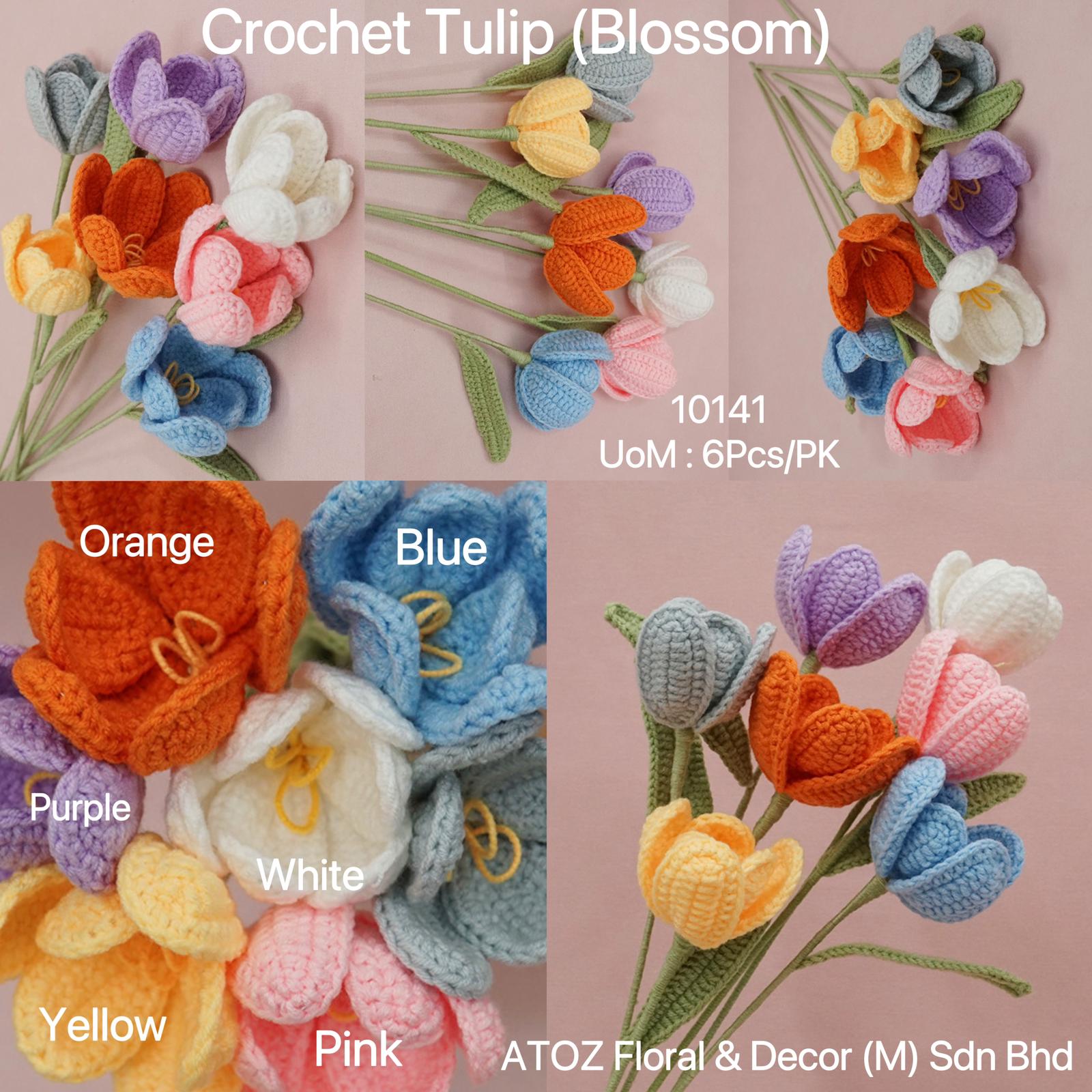 Crochet Tulip Blossom (6Pcs) | Short Flowers