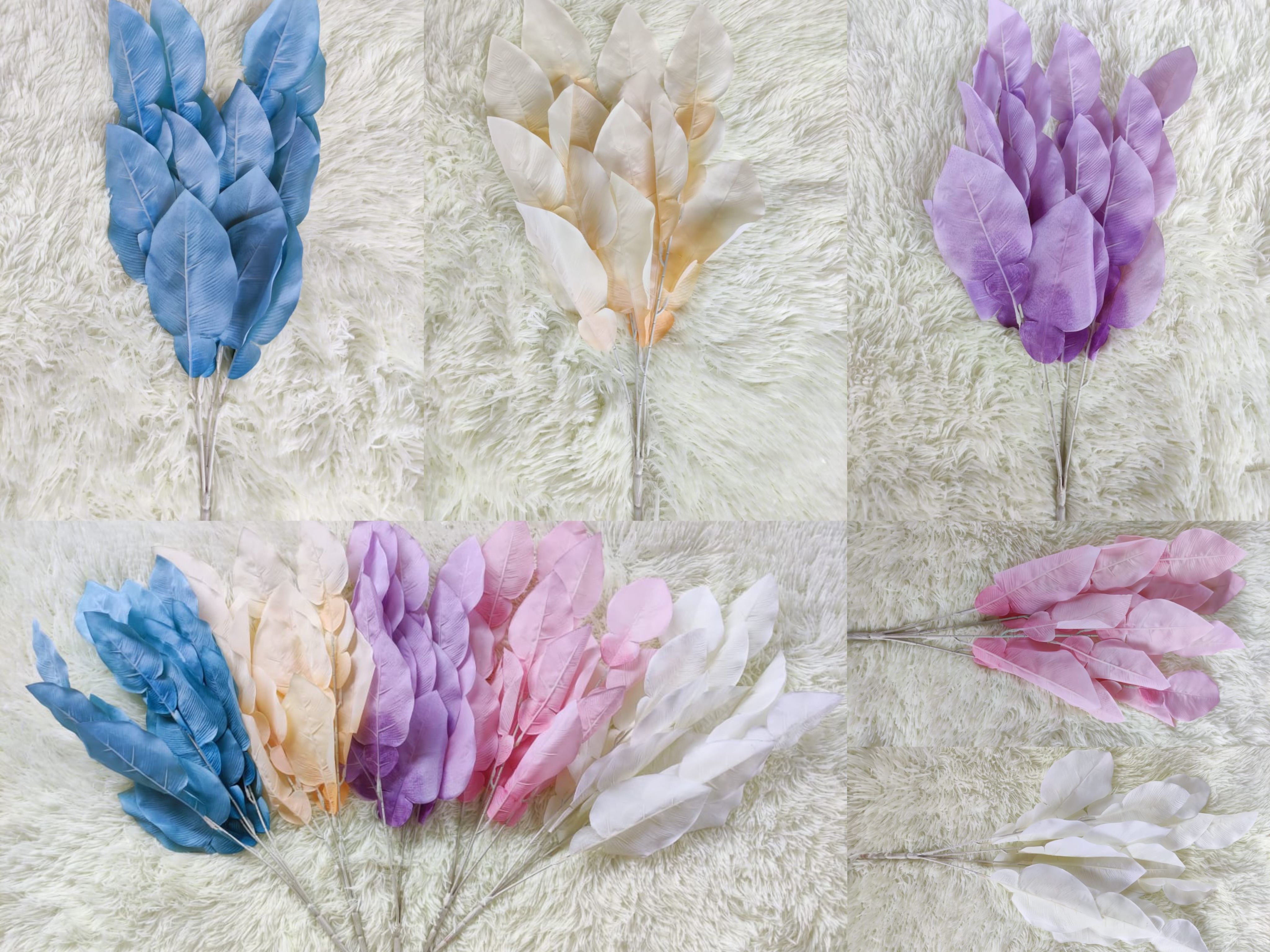Persimmon Leaf (Diospyros kaki) 柿子叶 x 4 (55cm) | Fillers