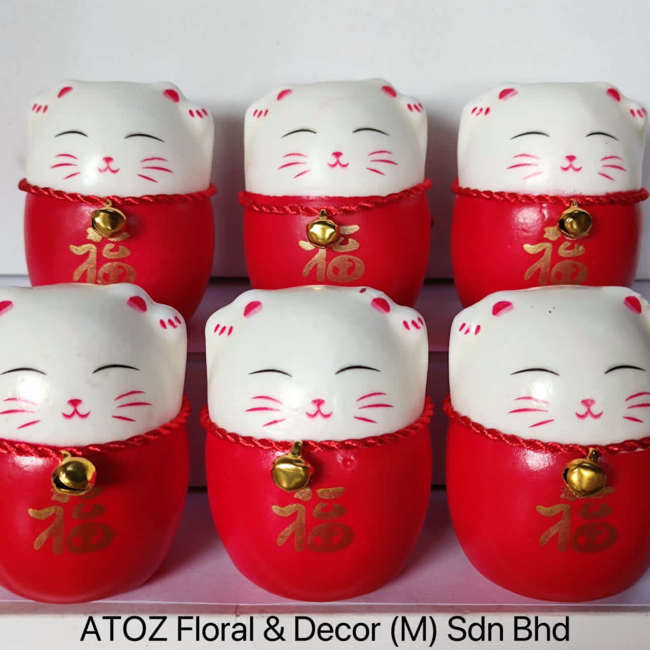 Fortune Cat (5.5x8cm) 6Pcs | Japan Fortune Cat