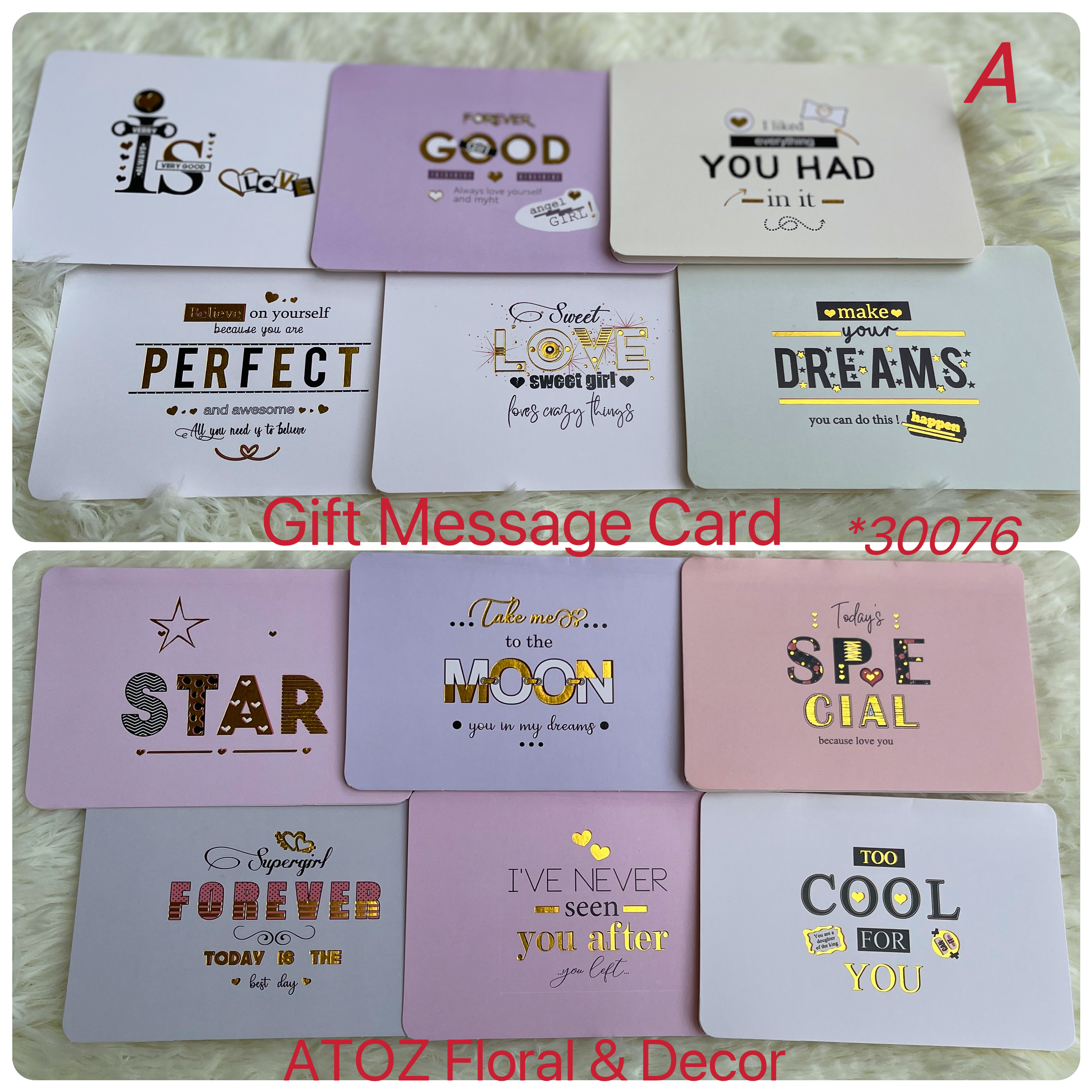 Gift Message Card (Rectangle-shaped)  12 Designsx7Pcs 吊卡 方形 | Decor & Handcraft