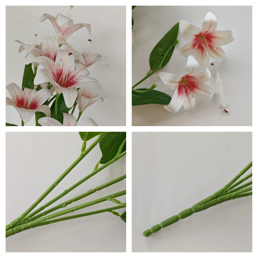 3D Tiger Lily x 9 (54cm) | Short Flowers