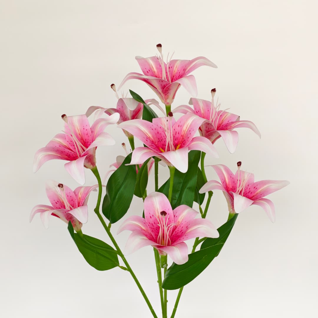 3D Tiger Lily x 9 (54cm) | Short Flowers