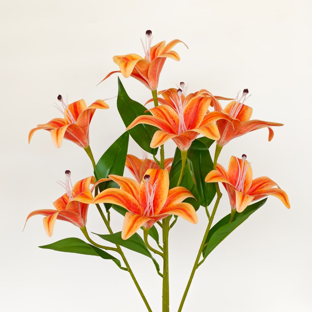 3D Tiger Lily x 9 (54cm) | Short Flowers