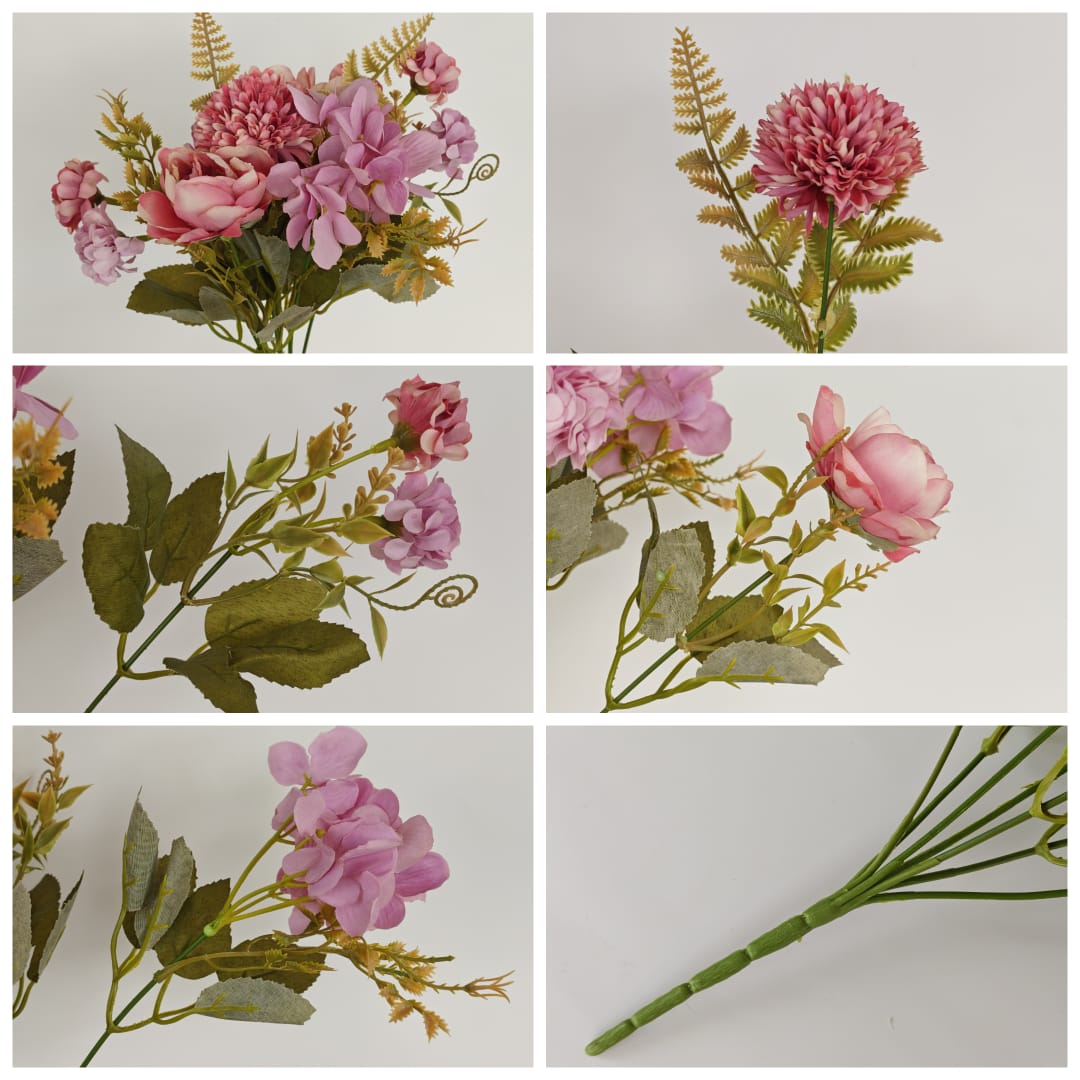 7 Heads Peony Mix Hand-tied Bouquet (30cm) 秋天系列 | Short Flowers