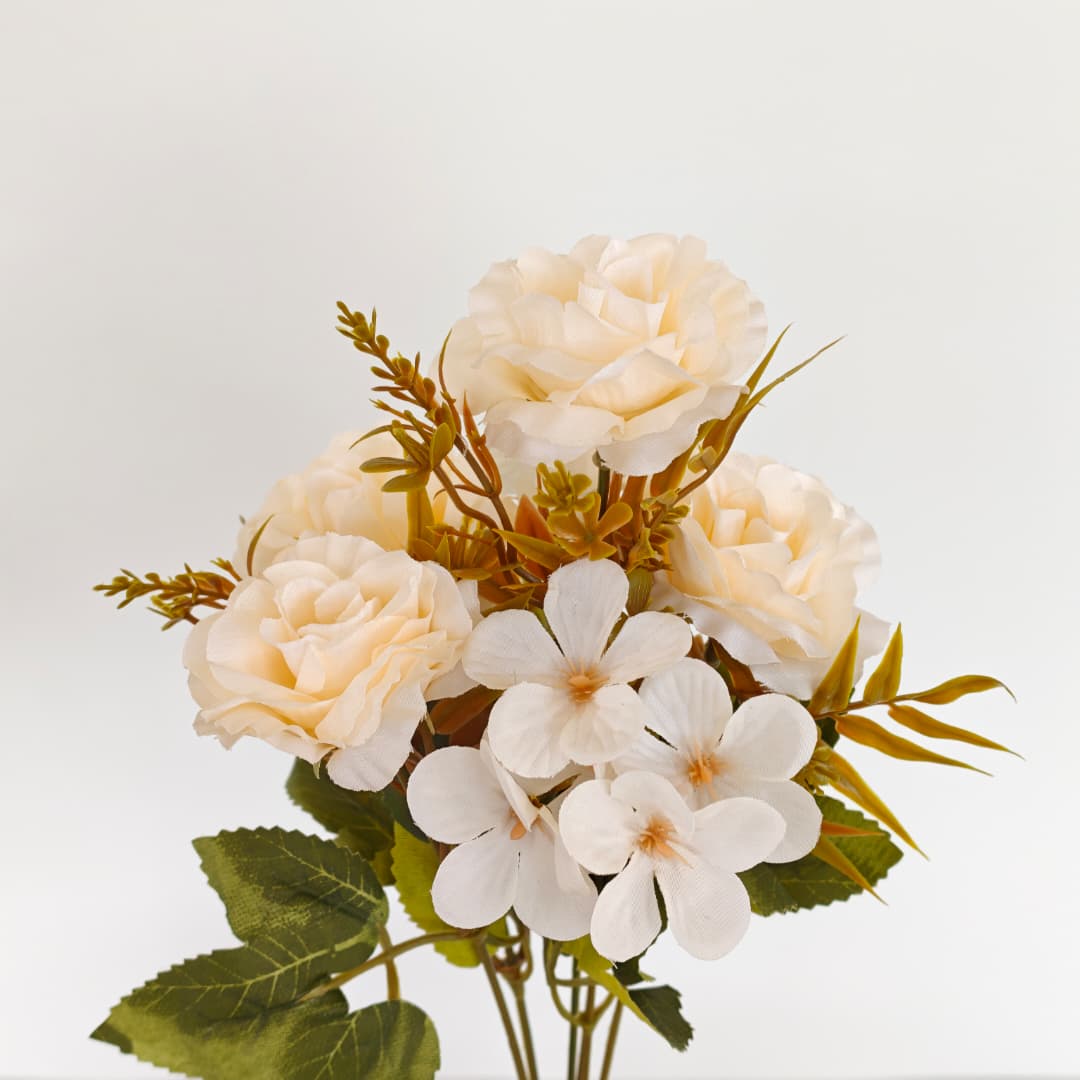 Dry Rose & Geranium x 6 (35cm) | Short Flowers