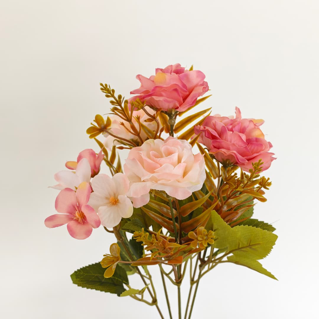 Dry Rose & Geranium x 6 (35cm) | Short Flowers
