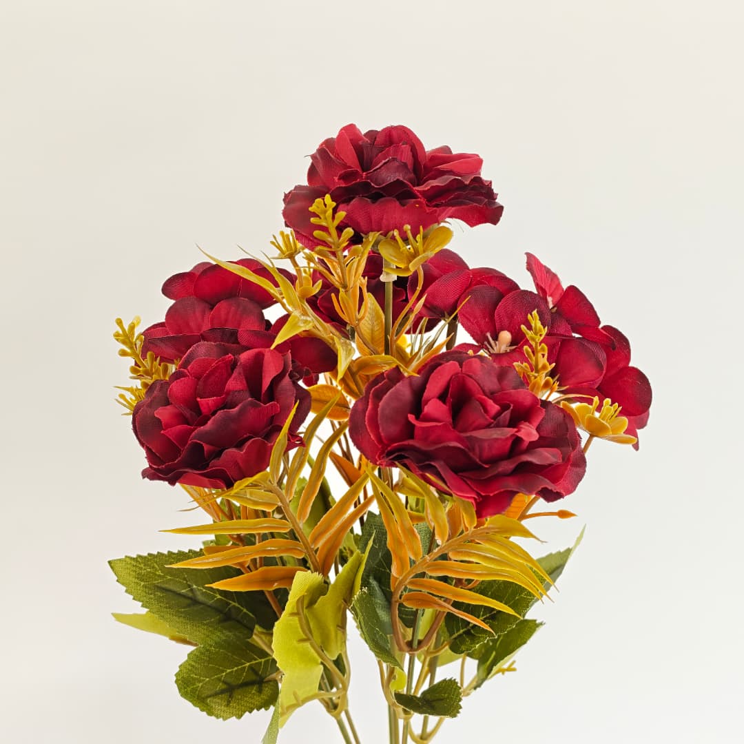 Dry Rose & Geranium x 6 (35cm) | Short Flowers
