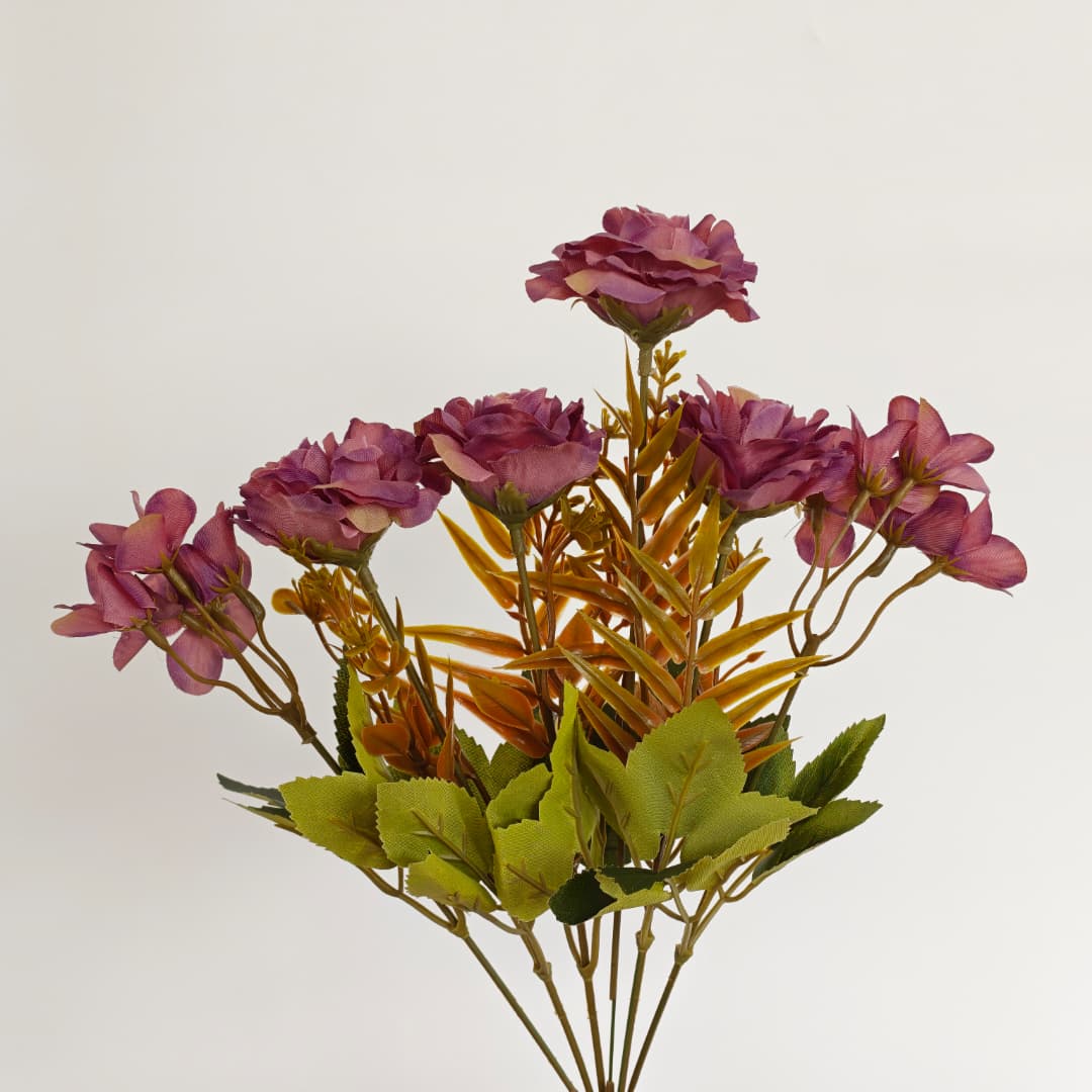 Dry Rose & Geranium x 6 (35cm) | Short Flowers