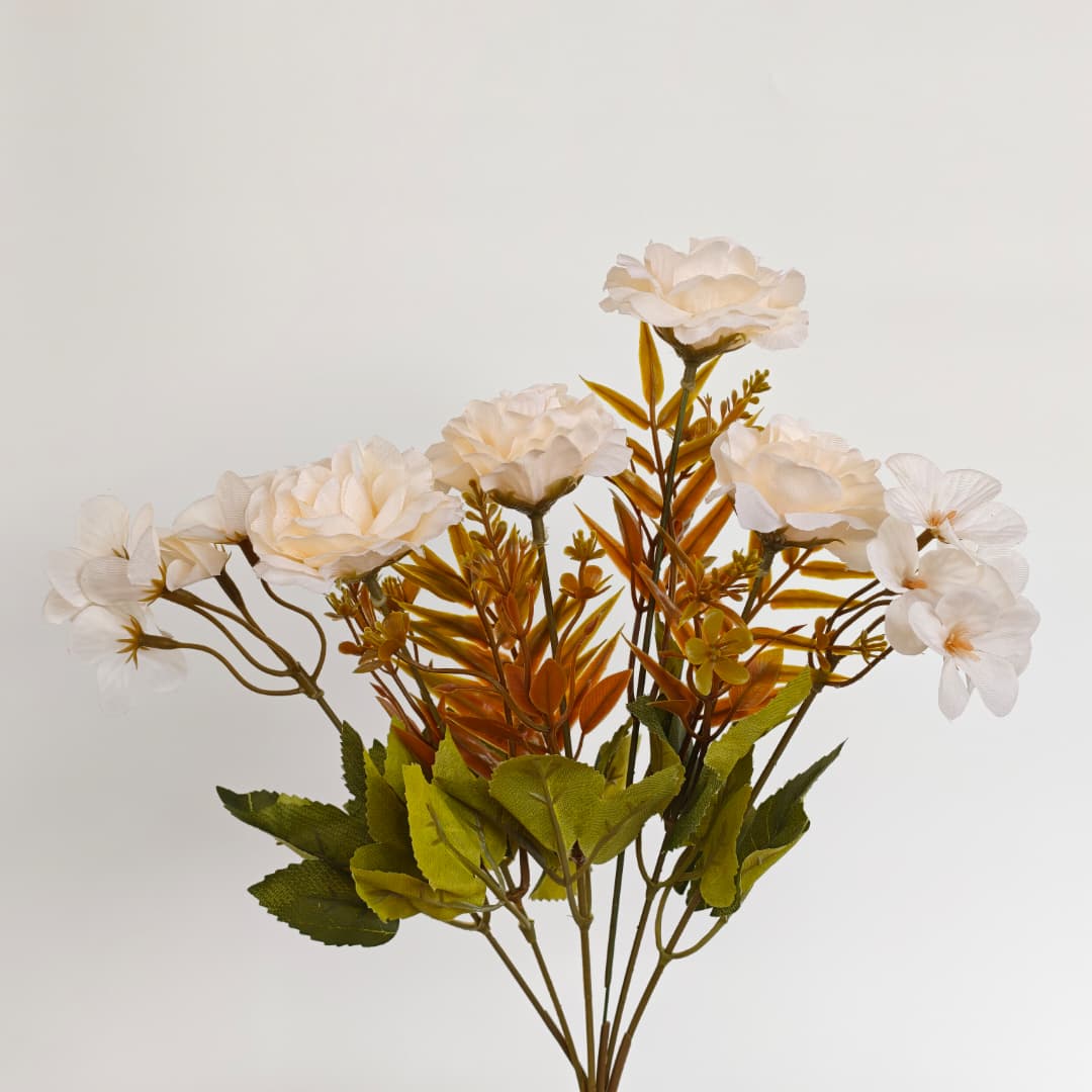 Dry Rose & Geranium x 6 (35cm) | Short Flowers