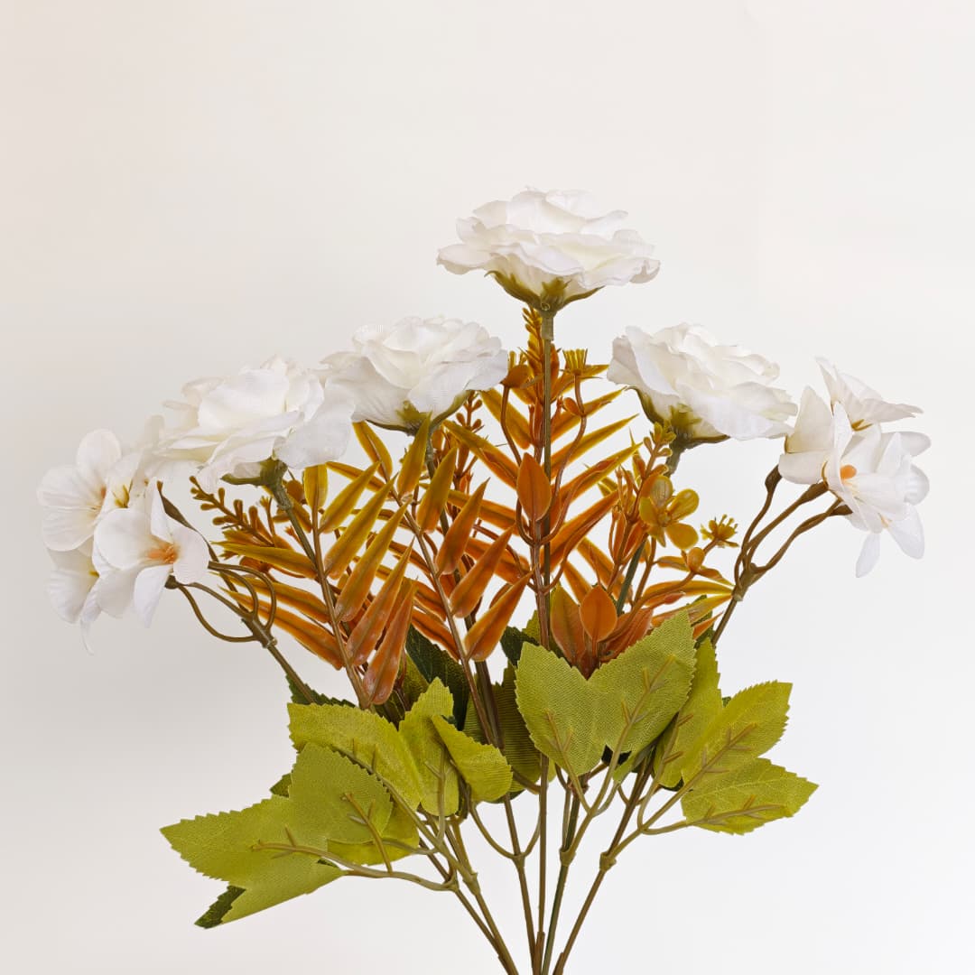 Dry Rose & Geranium x 6 (35cm) | Short Flowers