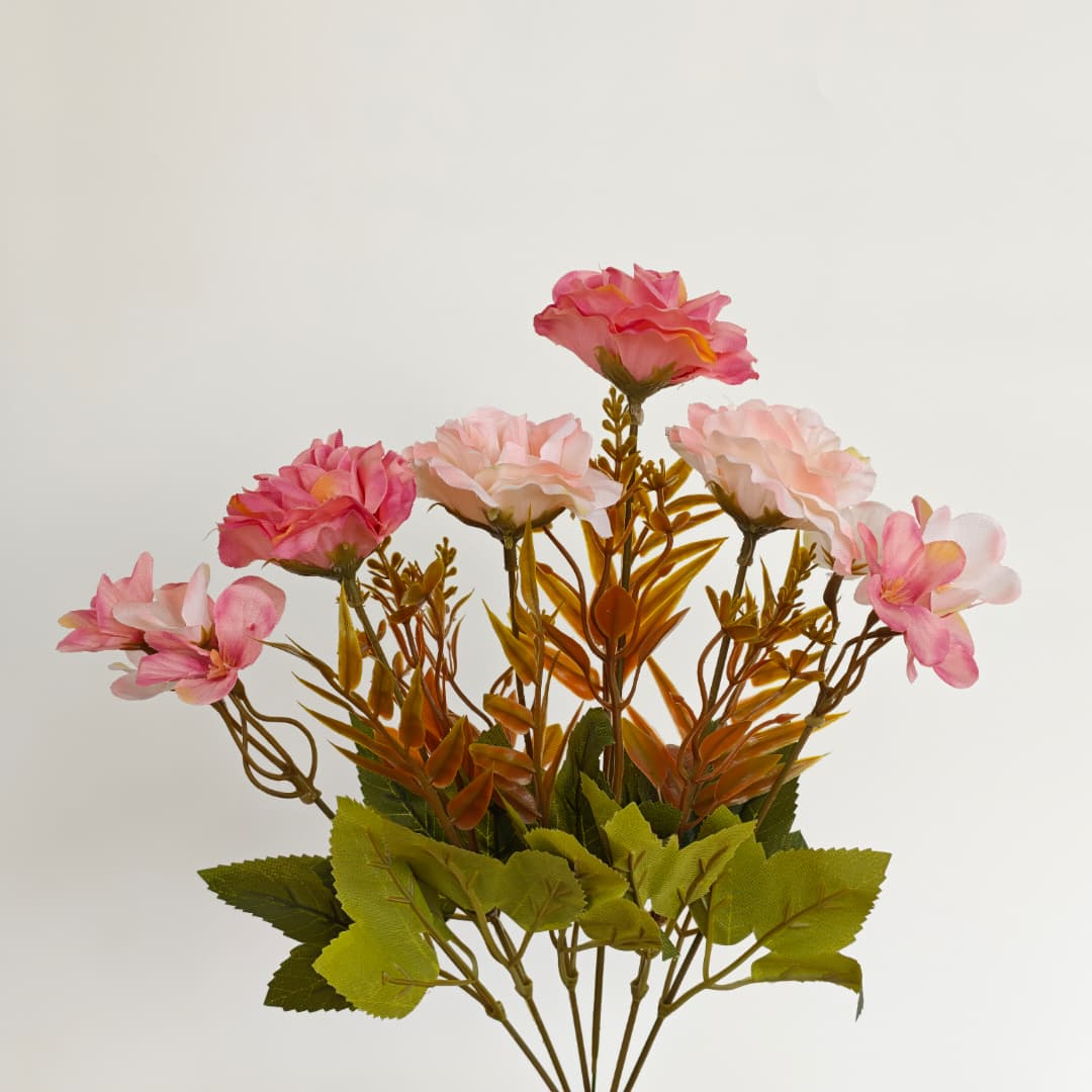 Dry Rose & Geranium x 6 (35cm) | Short Flowers