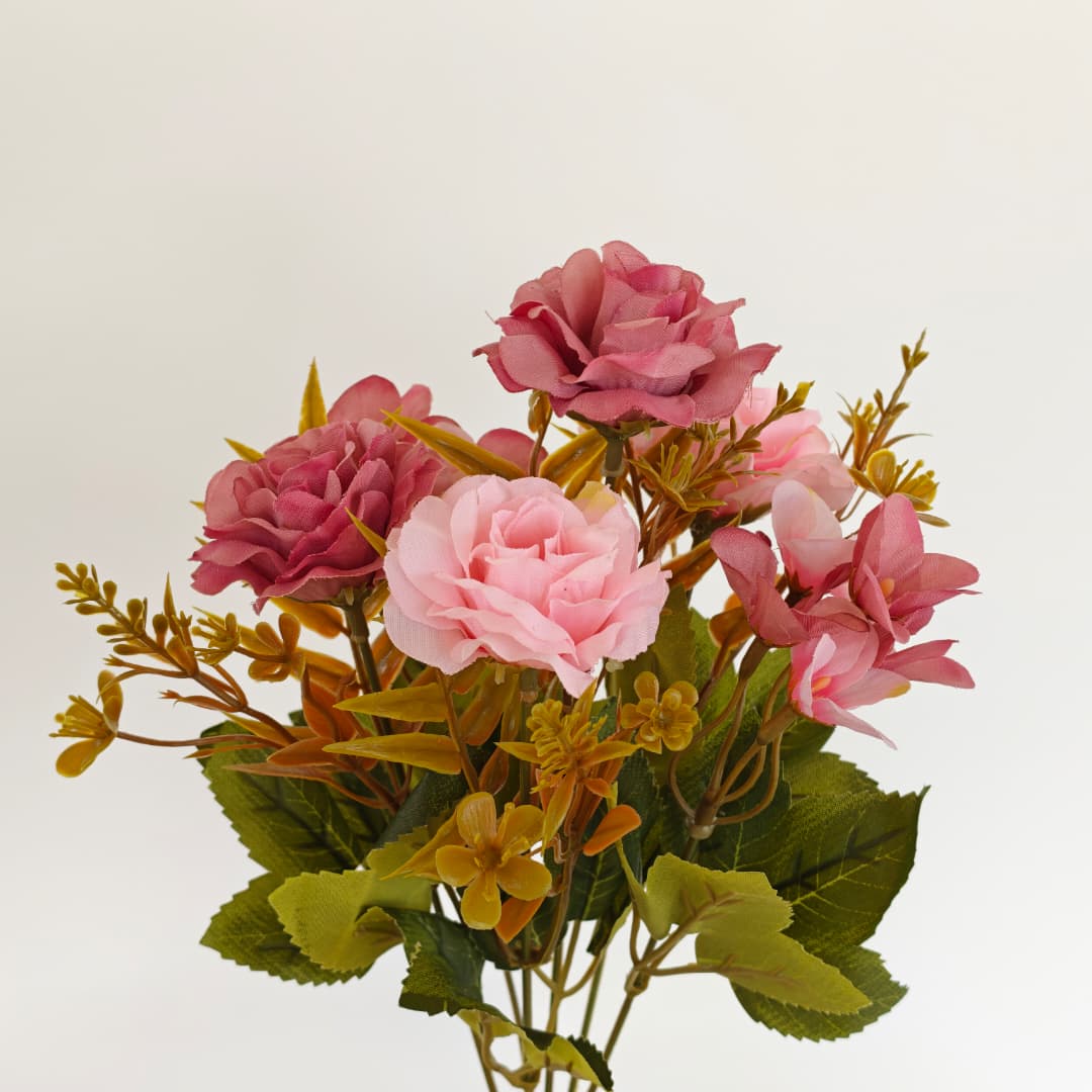 Dry Rose & Geranium x 6 (35cm) | Short Flowers