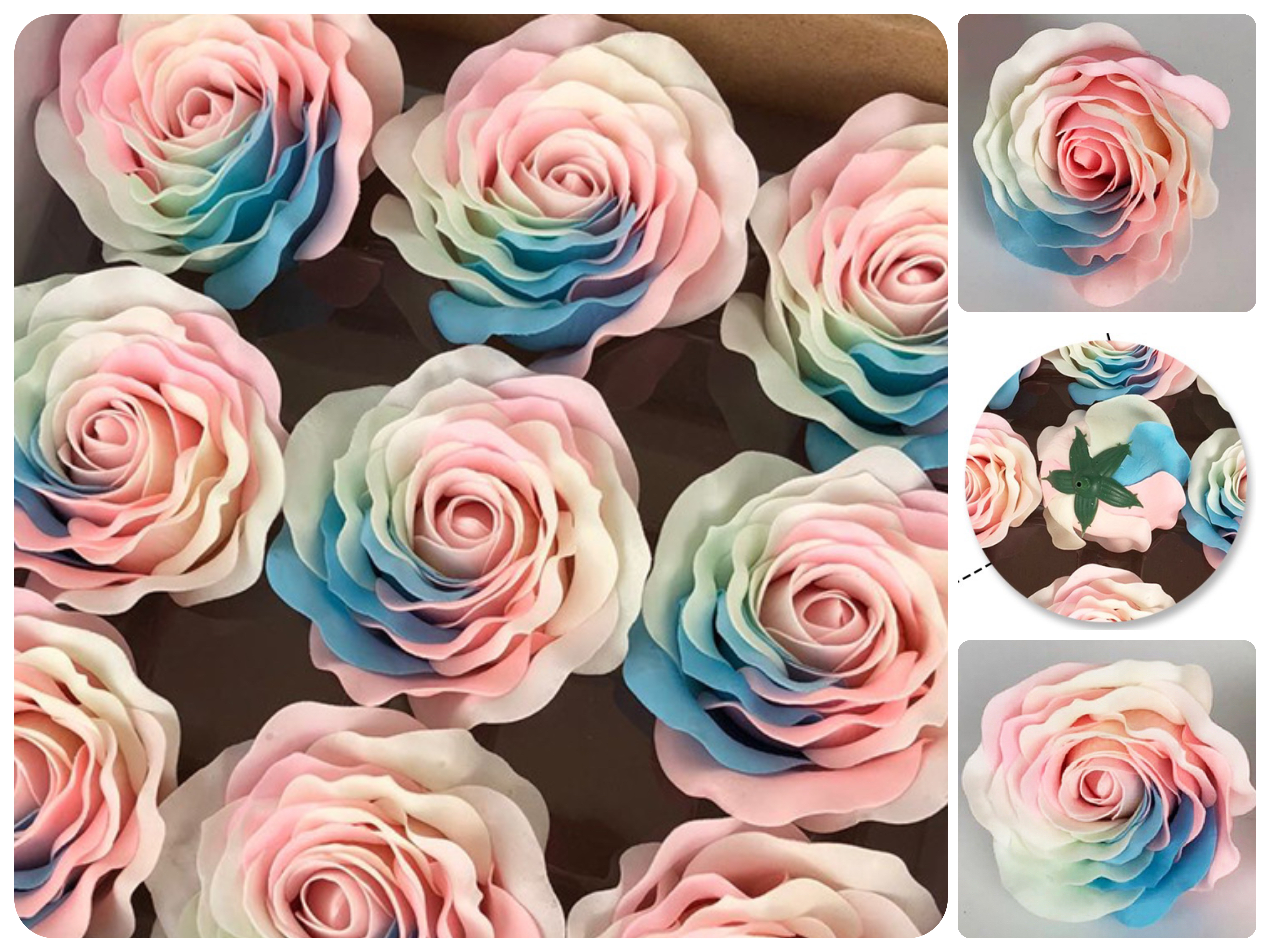 Rose Soap-Luminous Rainbow (9 Pcs) 夜光七彩玫瑰  | Soap Flowers
