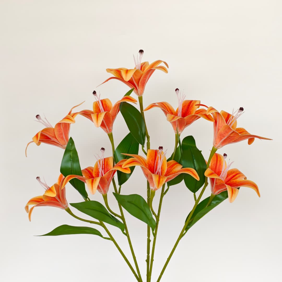 3D Tiger Lily x 9 (54cm) | Short Flowers