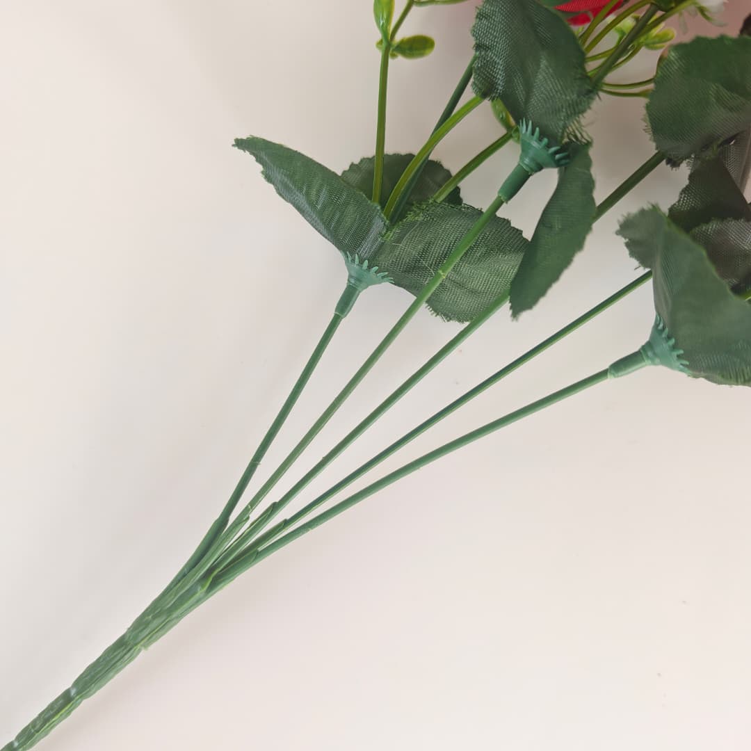 Velvet Rose x 5 (37cm)-Red | Short Flowers