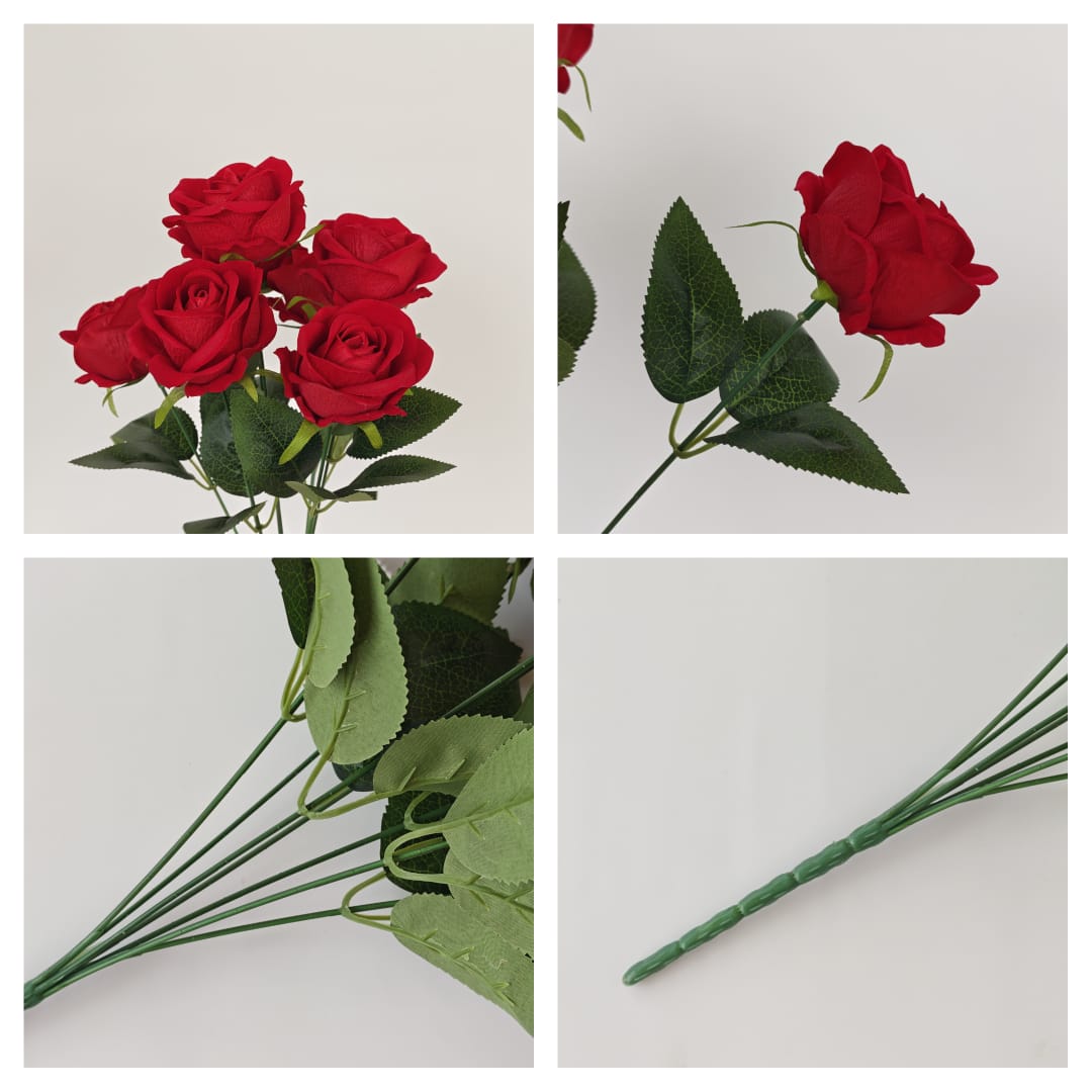 Velvet Rose x 7 (40cm) | Short Flowers