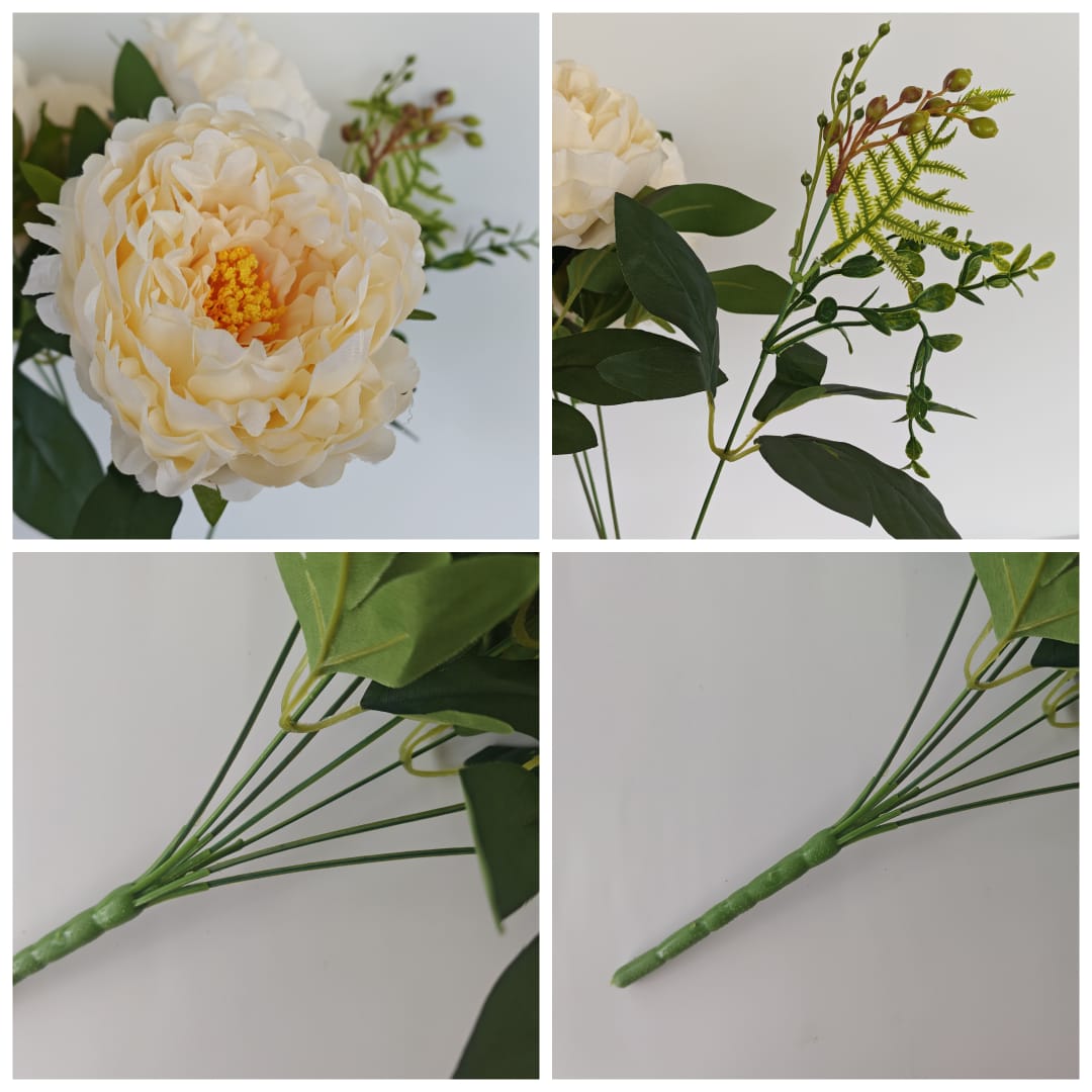 Peony Mix Hand-Tied Bouquet x 7 (47cm) | Short Flowers