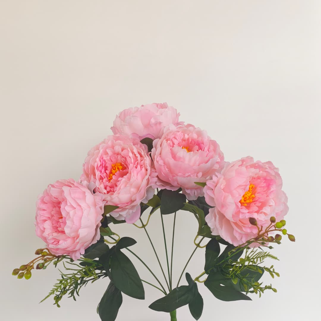 Peony Mix Hand-Tied Bouquet x 7 (47cm) | Short Flowers