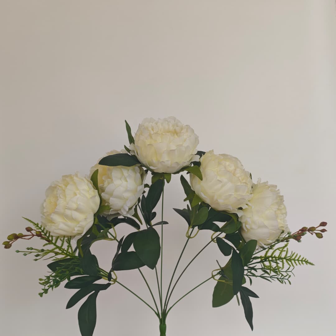 Peony Mix Hand-Tied Bouquet x 7 (47cm) | Short Flowers