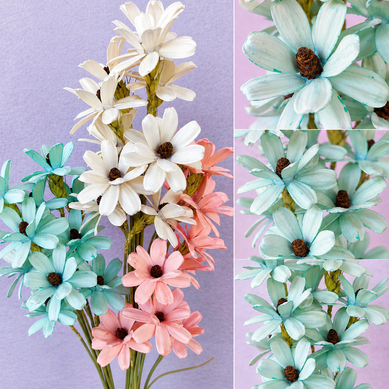 2 Layers Daisy Handmade 10Pcs (Dried Flowers) 两层瓜子花 | Dried Flowers