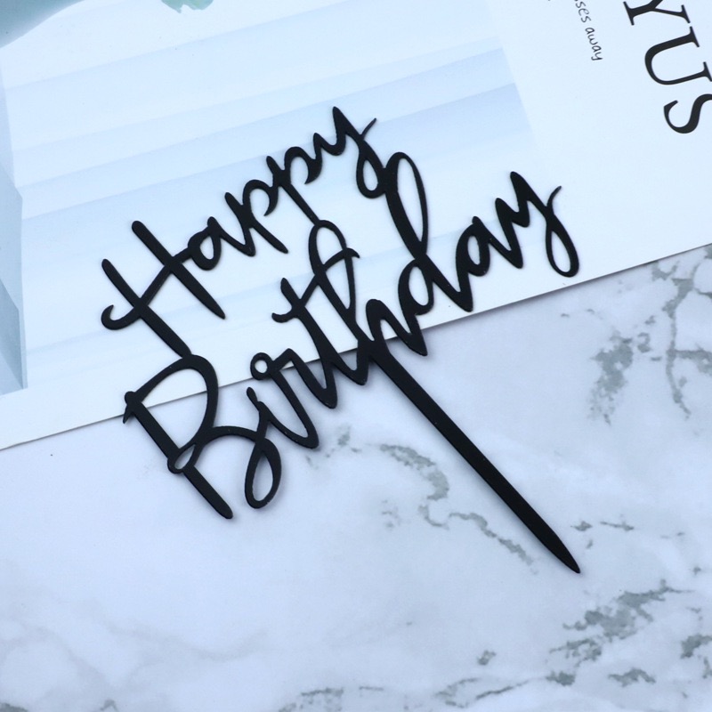 Decorative Acrylic w “Happy Birthday” (10Pcs) | Decorative Accessories