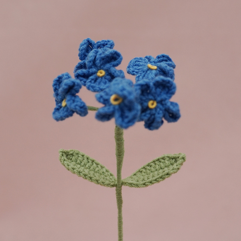 Crochet Myosotis Sylvatica (1 PC) 勿忘我 (37cm) | Short Flowers