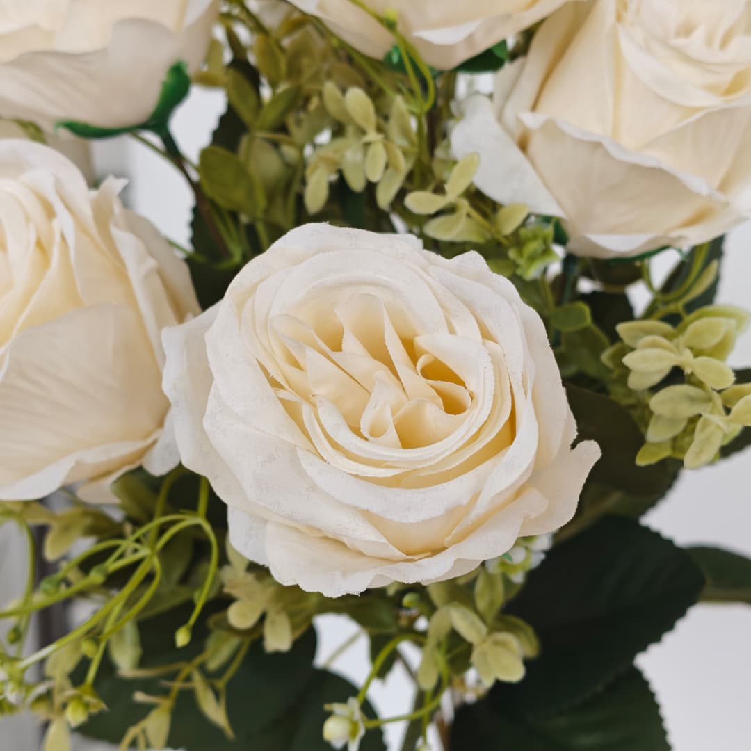 9 Heads Rose (42cm) | Short Flowers
