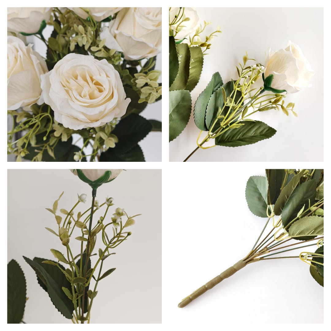 9 Heads Rose (42cm) | Short Flowers