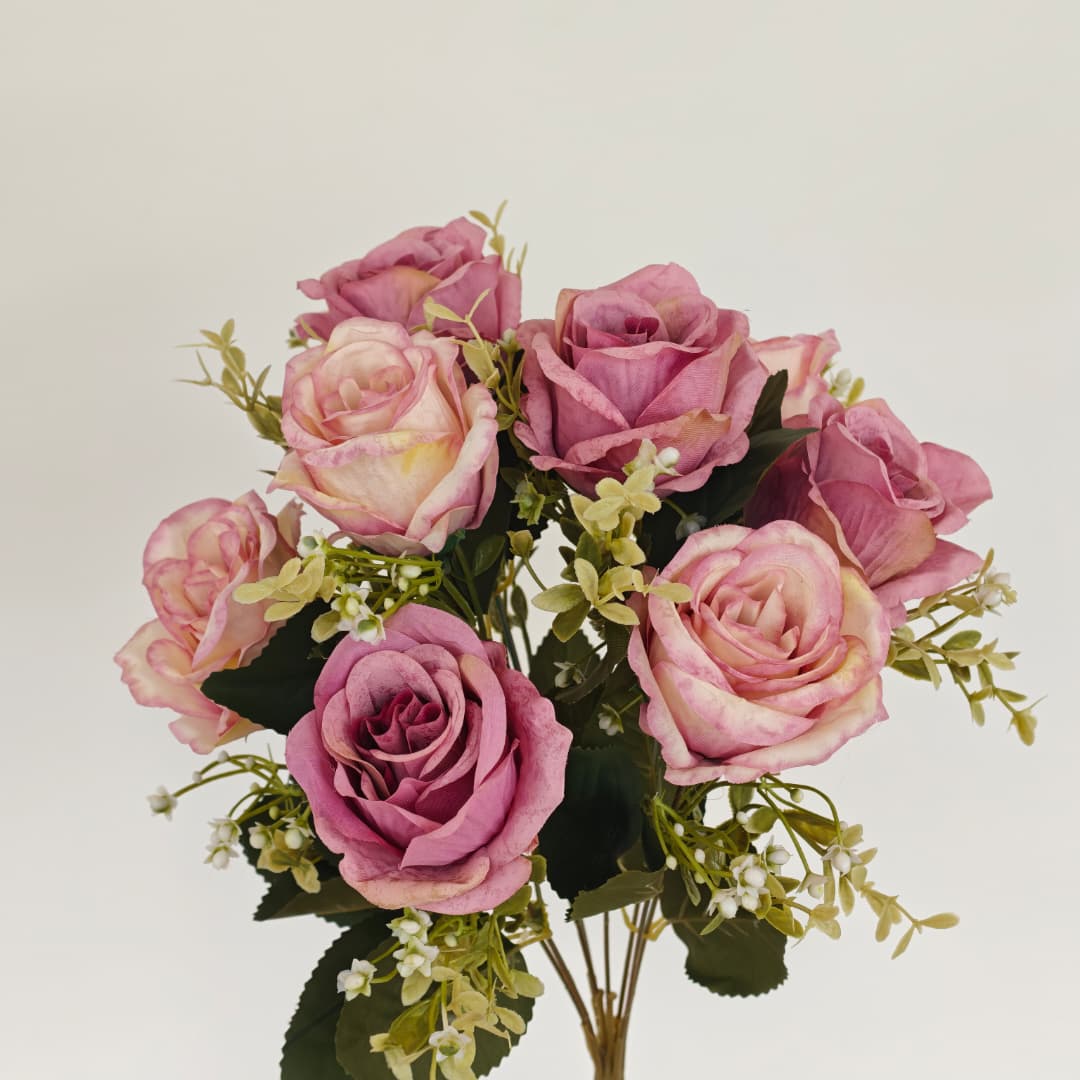 9 Heads Rose (42cm) | Short Flowers