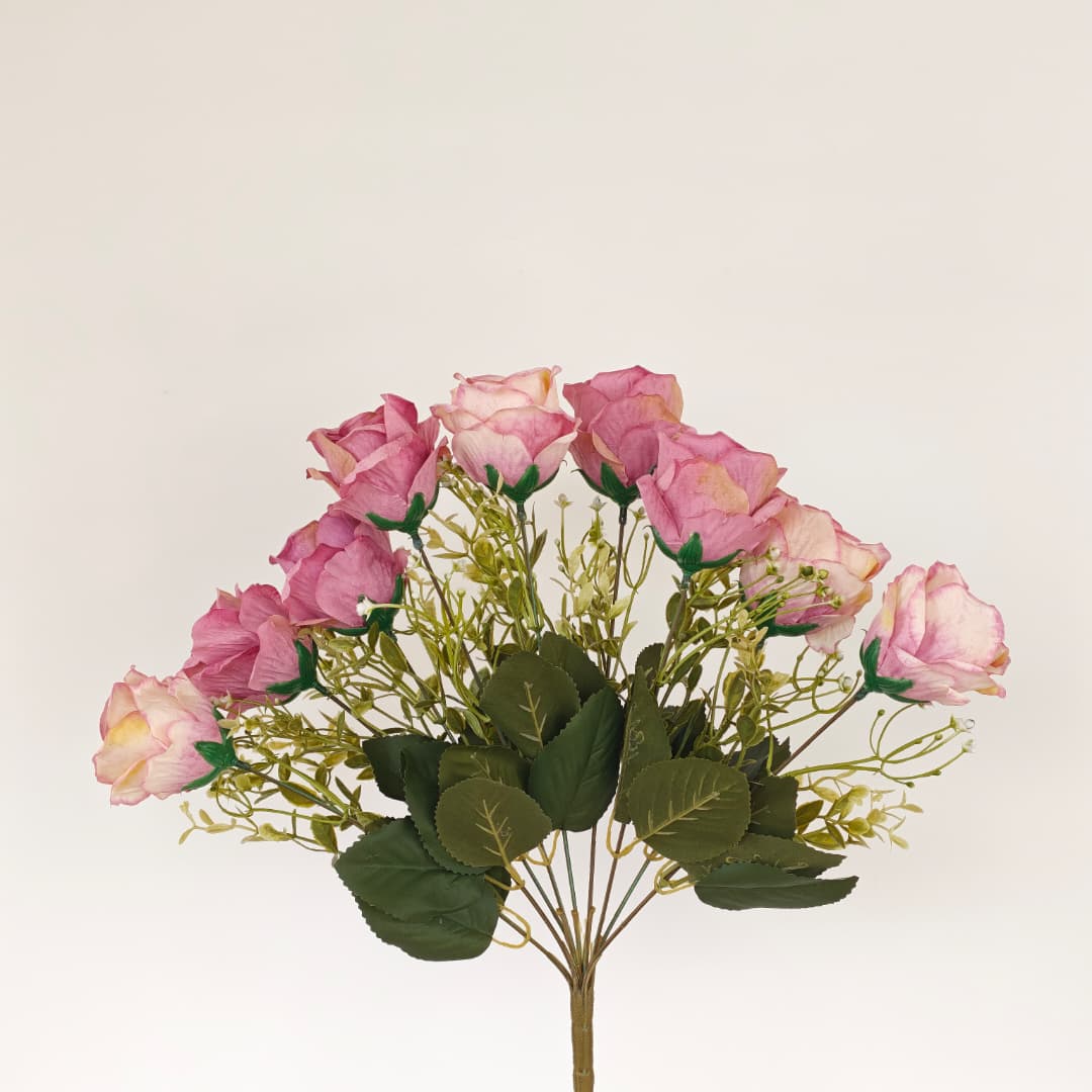 9 Heads Rose (42cm) | Short Flowers