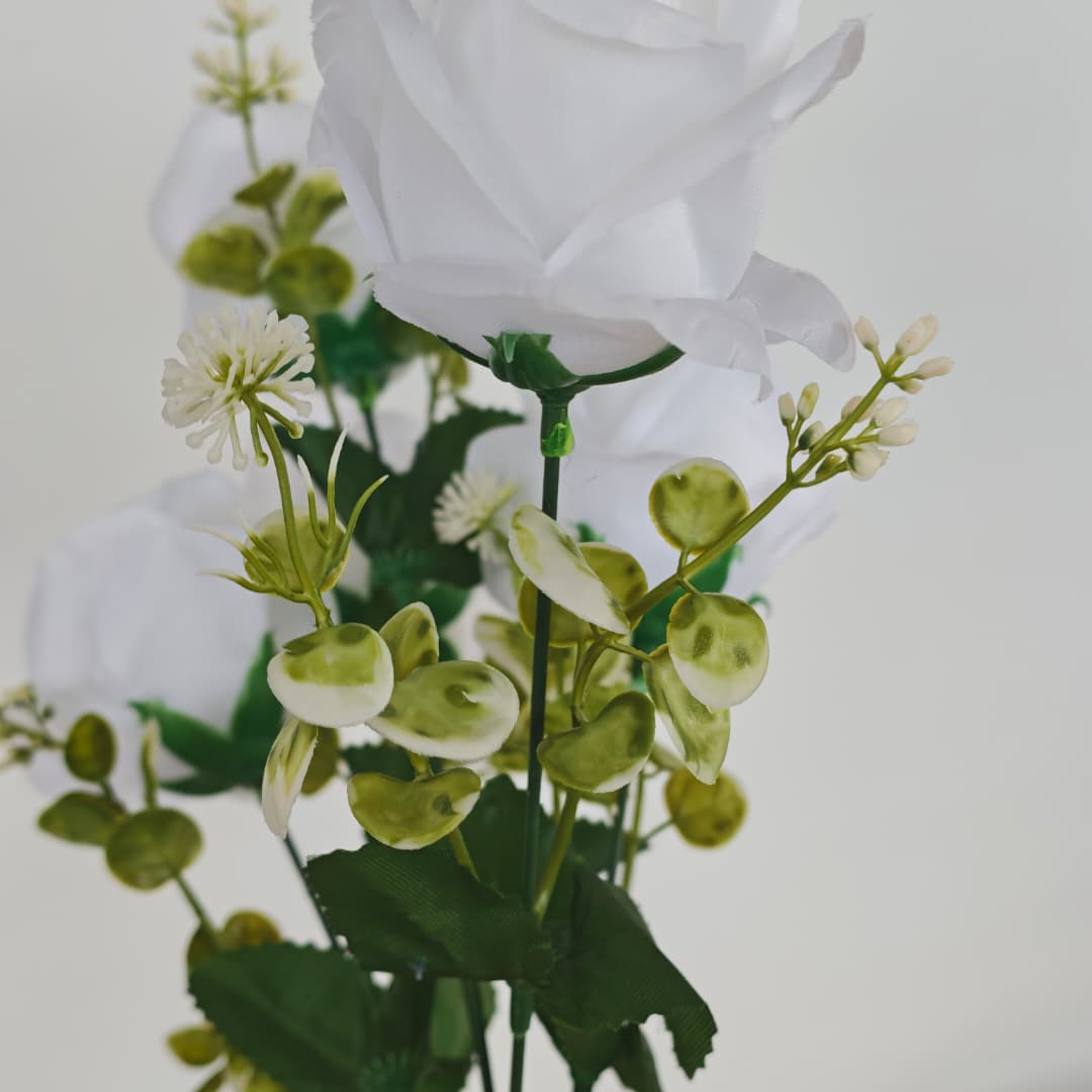 Semi Open Rose x 5 | Short Flowers