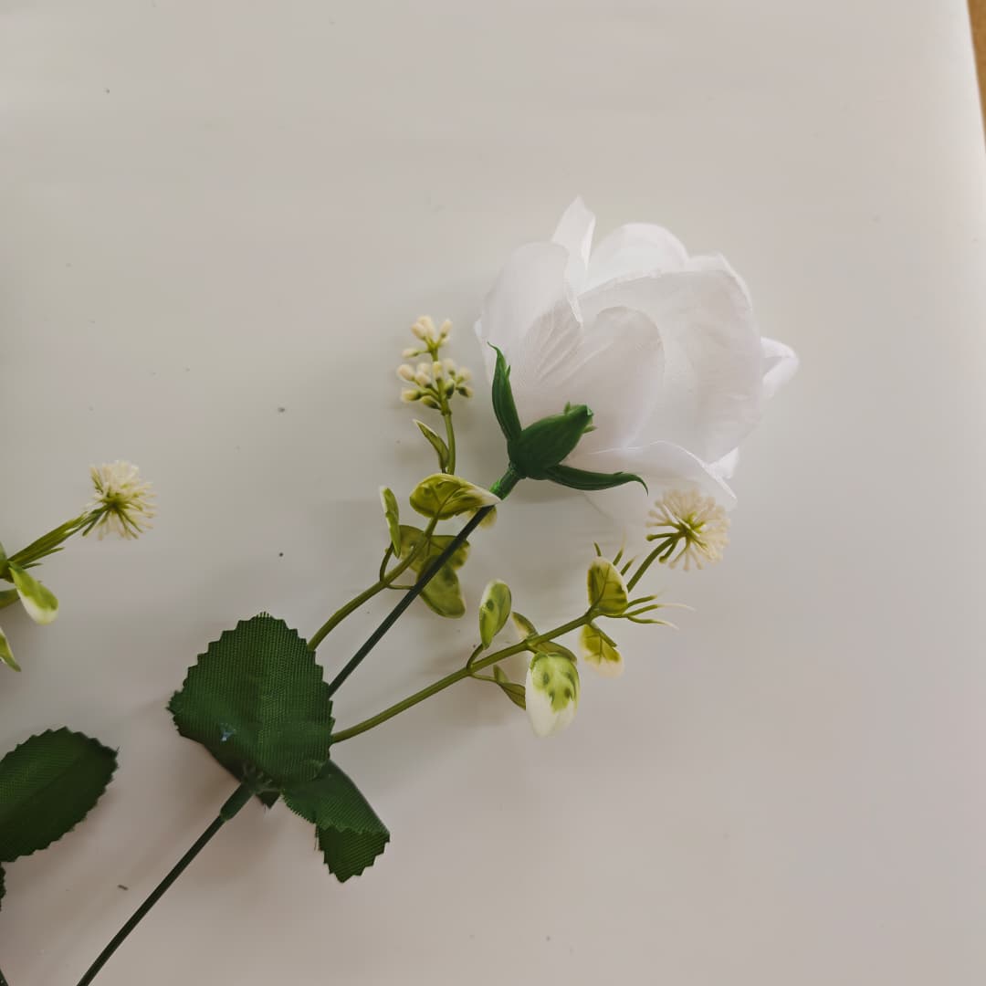 Semi Open Rose x 5 | Short Flowers