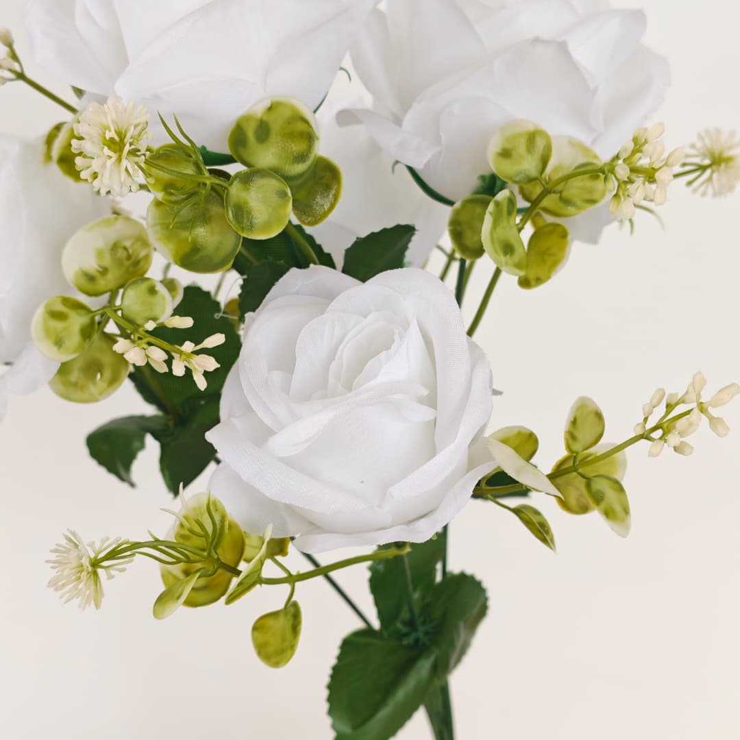 Semi Open Rose x 5 | Short Flowers