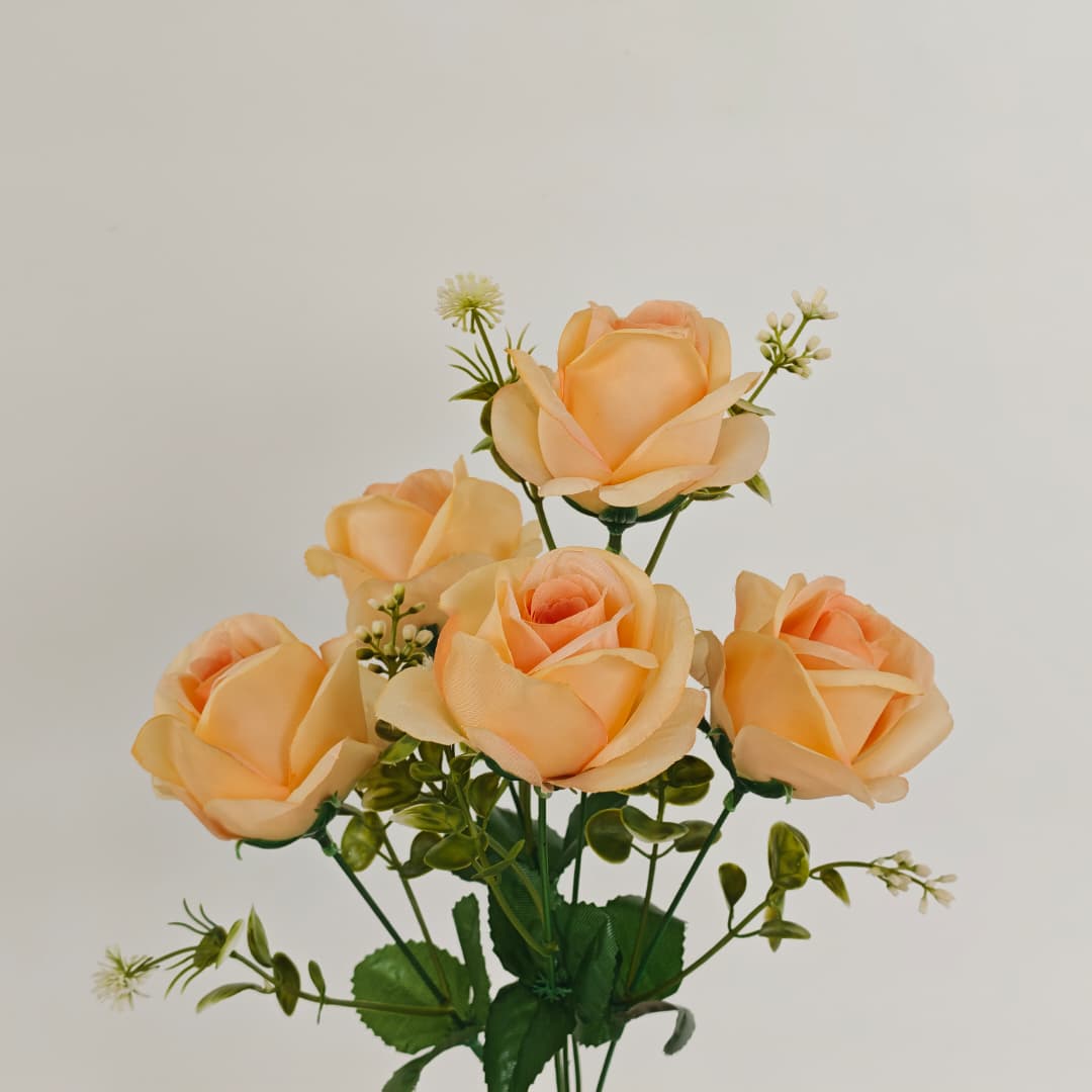 Semi Open Rose x 5 | Short Flowers