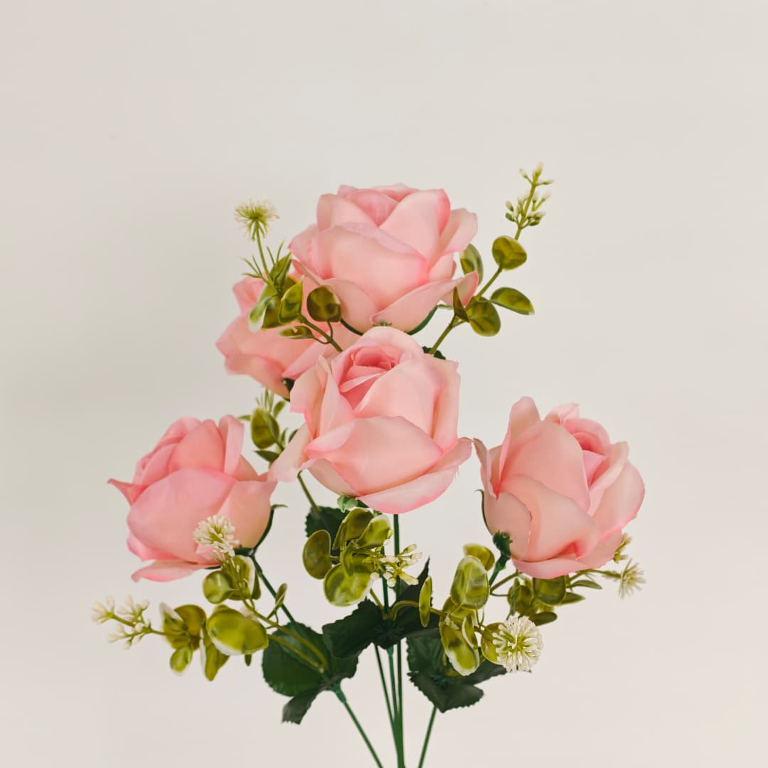 Semi Open Rose x 5 | Short Flowers