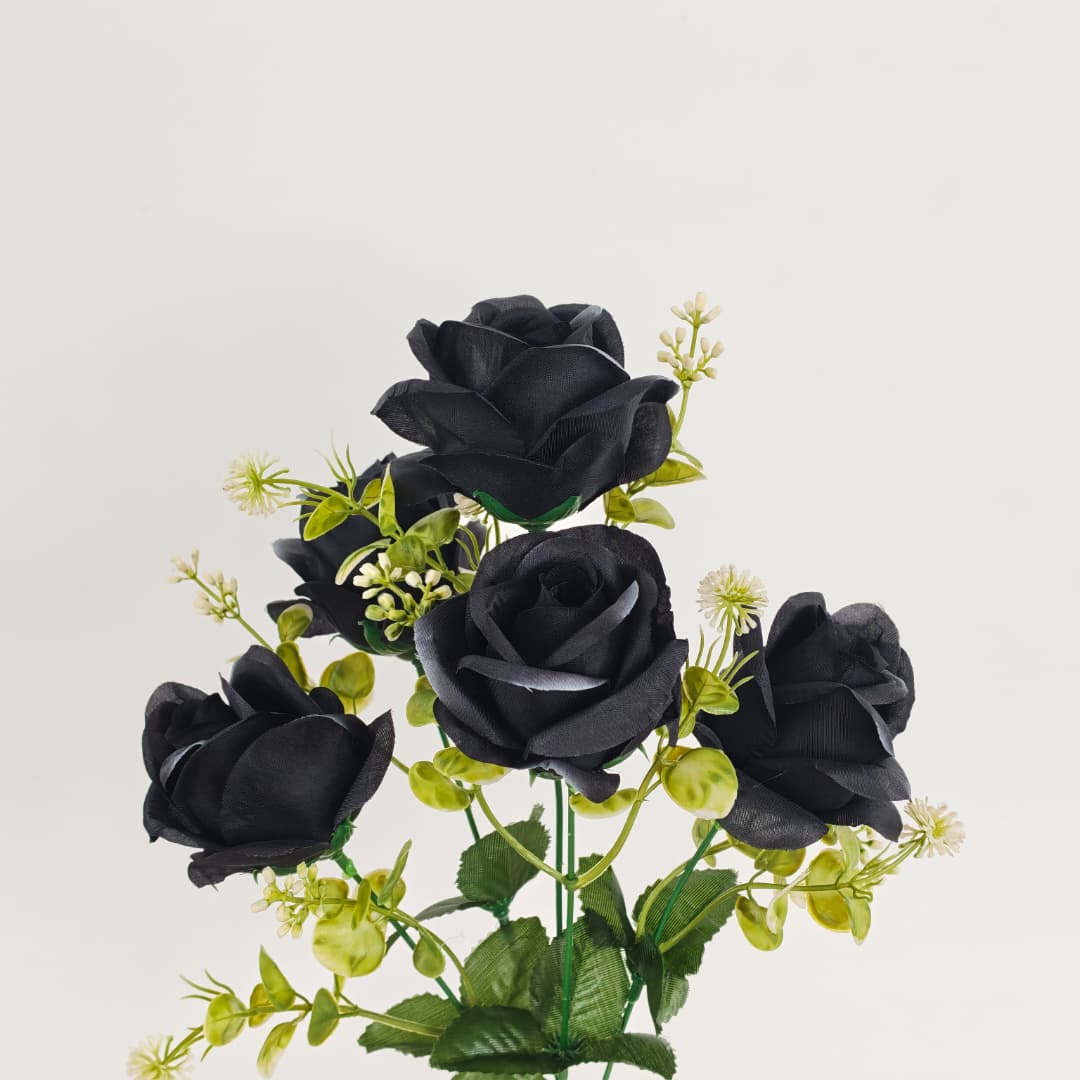 Semi Open Rose x 5 | Short Flowers