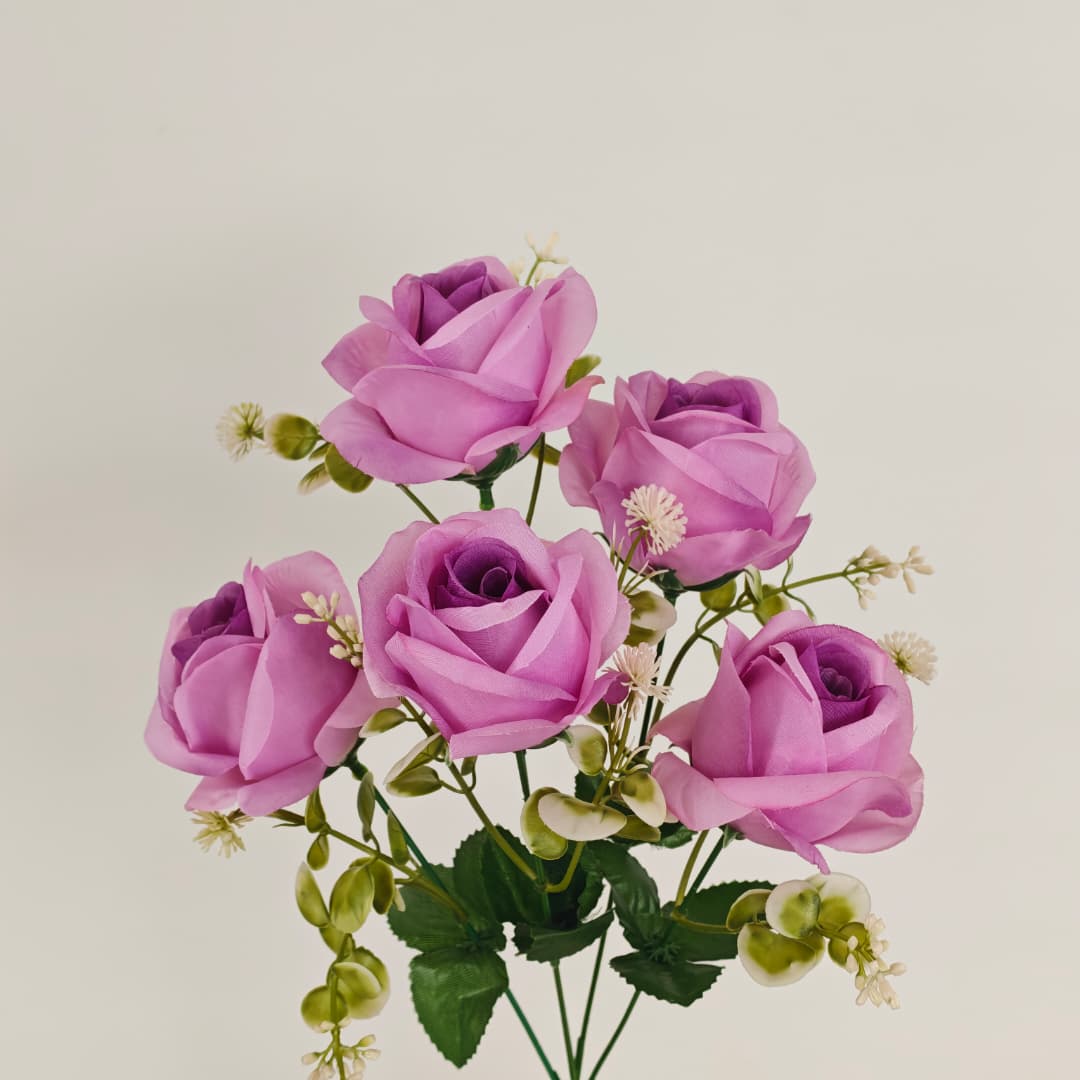 Semi Open Rose x 5 | Short Flowers