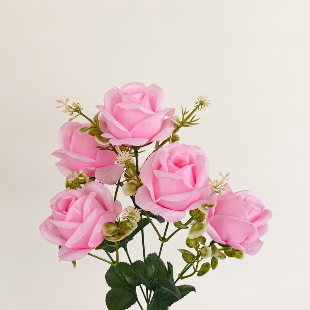 Semi Open Rose x 5 | Short Flowers
