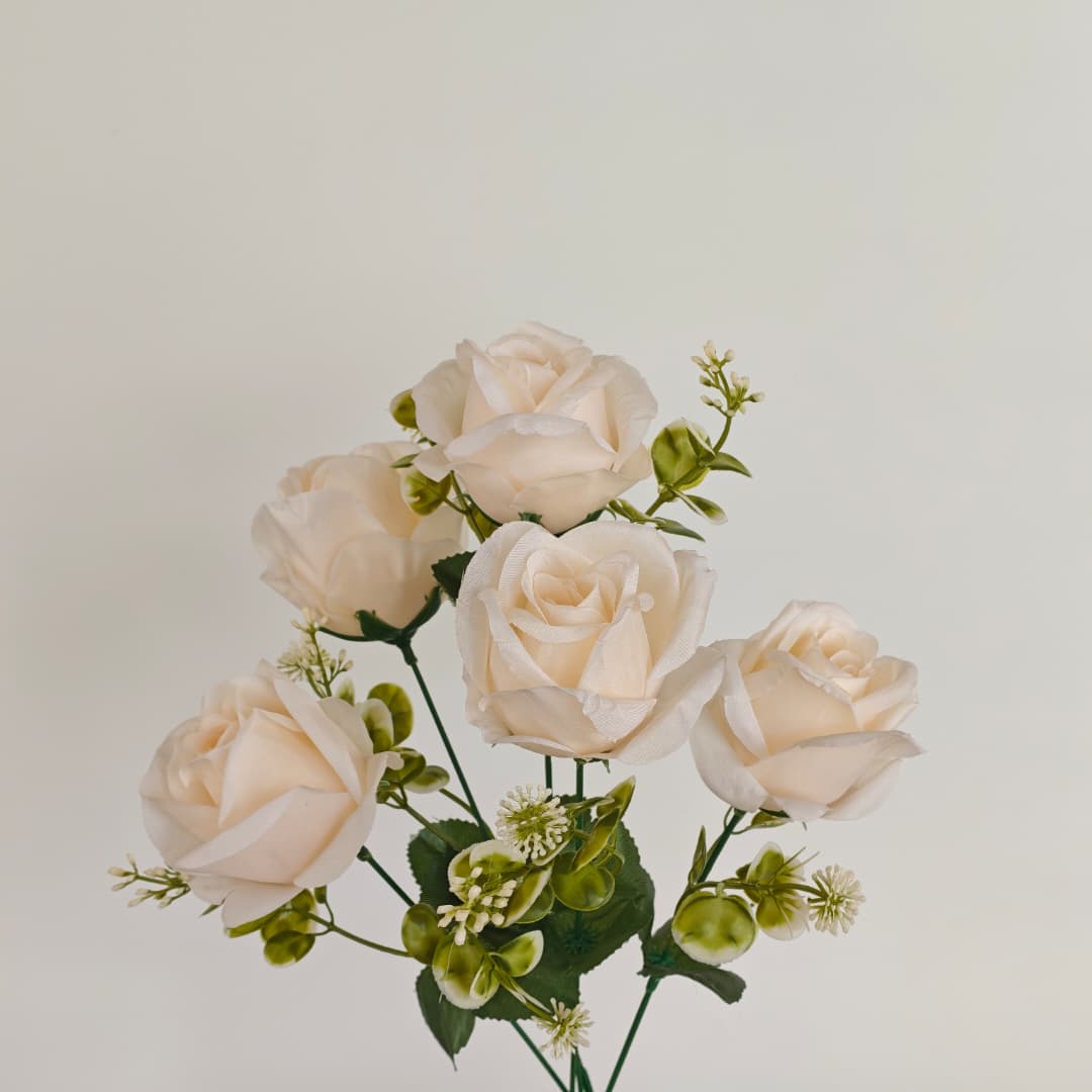 Semi Open Rose x 5 | Short Flowers