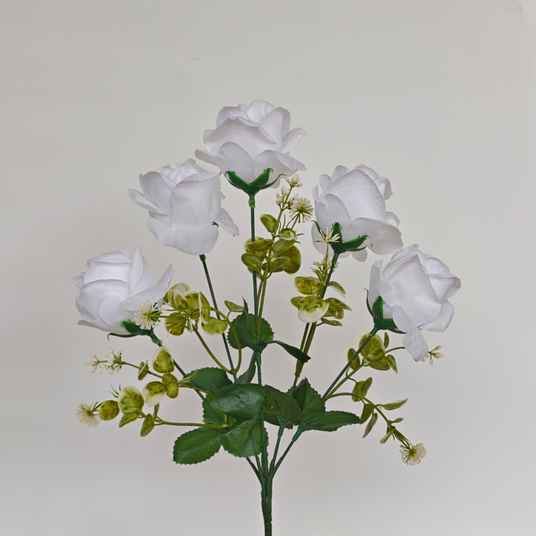 Semi Open Rose x 5 | Short Flowers