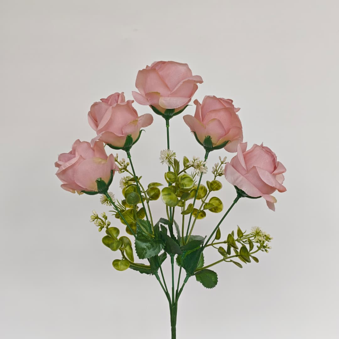 Semi Open Rose x 5 | Short Flowers