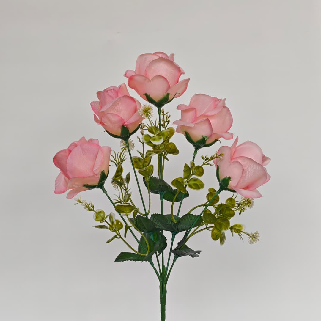 Semi Open Rose x 5 | Short Flowers