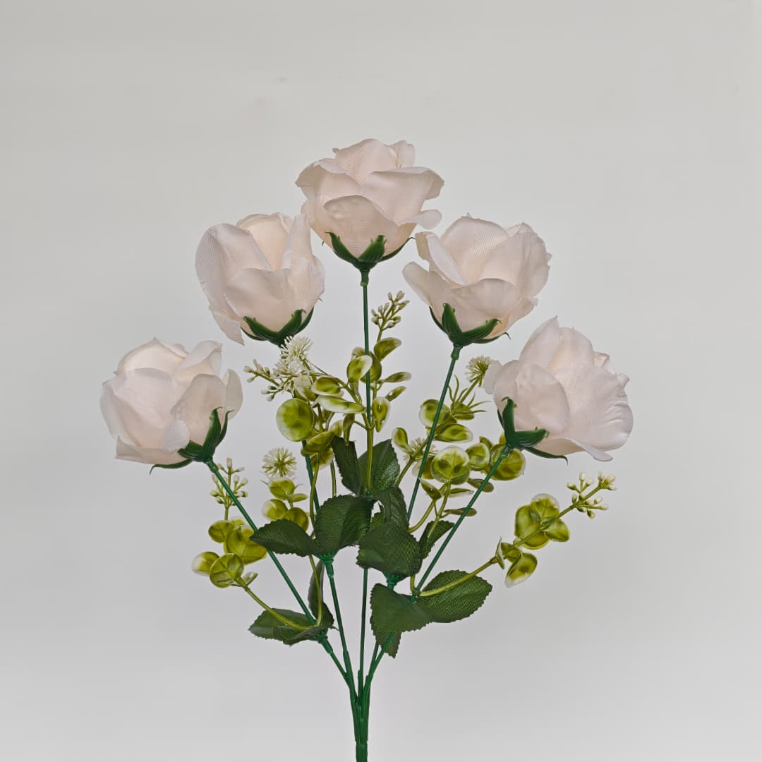 Semi Open Rose x 5 | Short Flowers