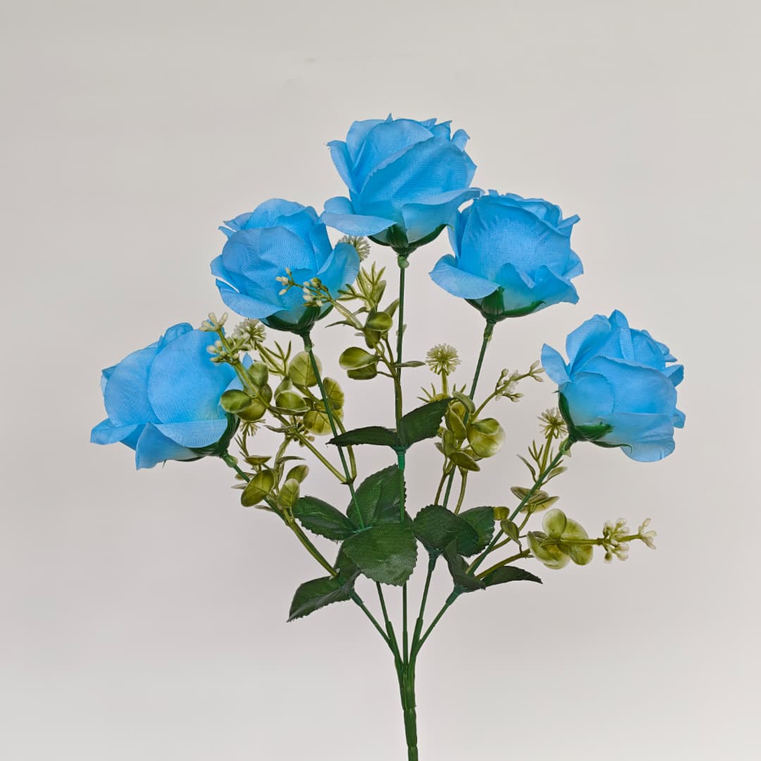 Semi Open Rose x 5 | Short Flowers
